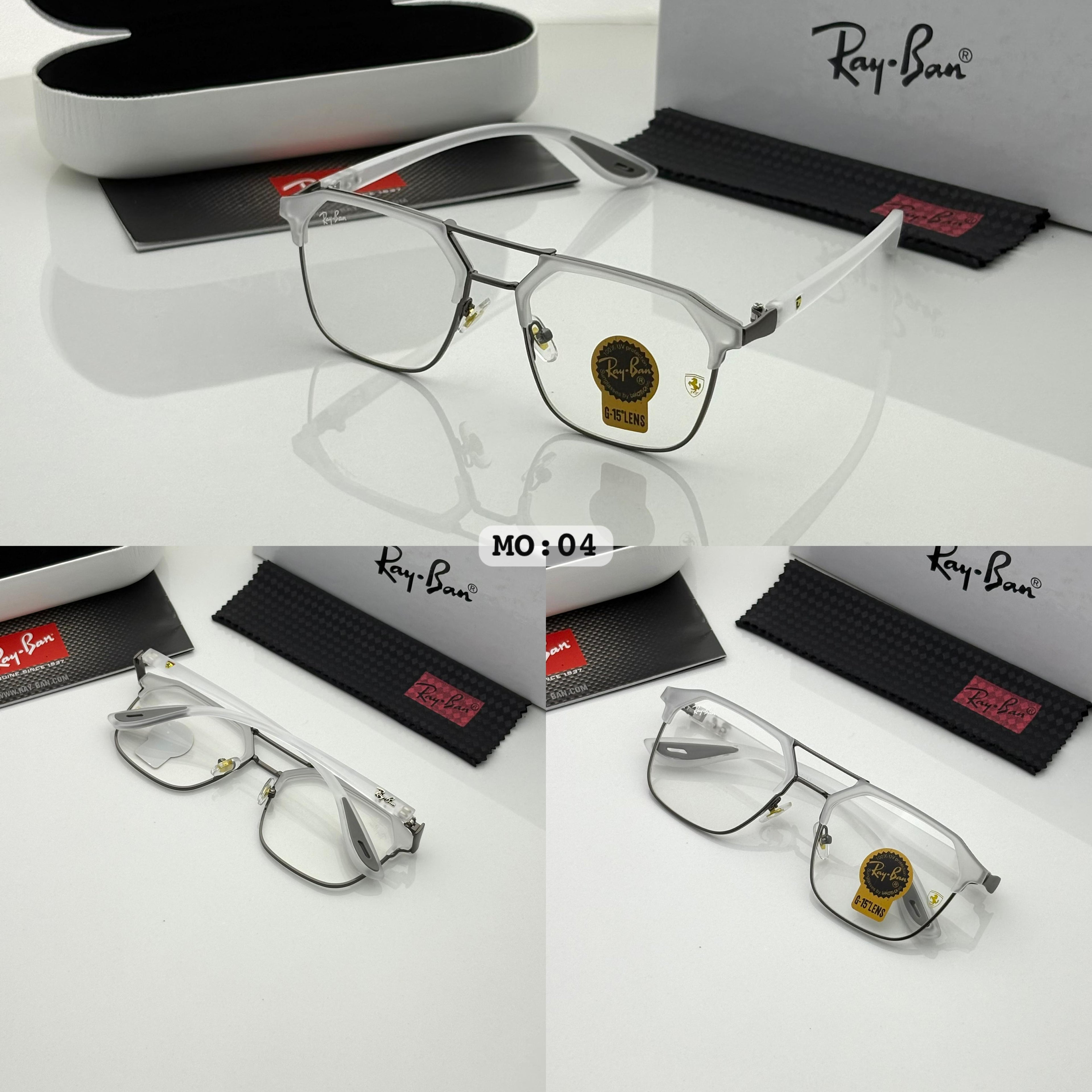 Ray Ban 04 White Frame