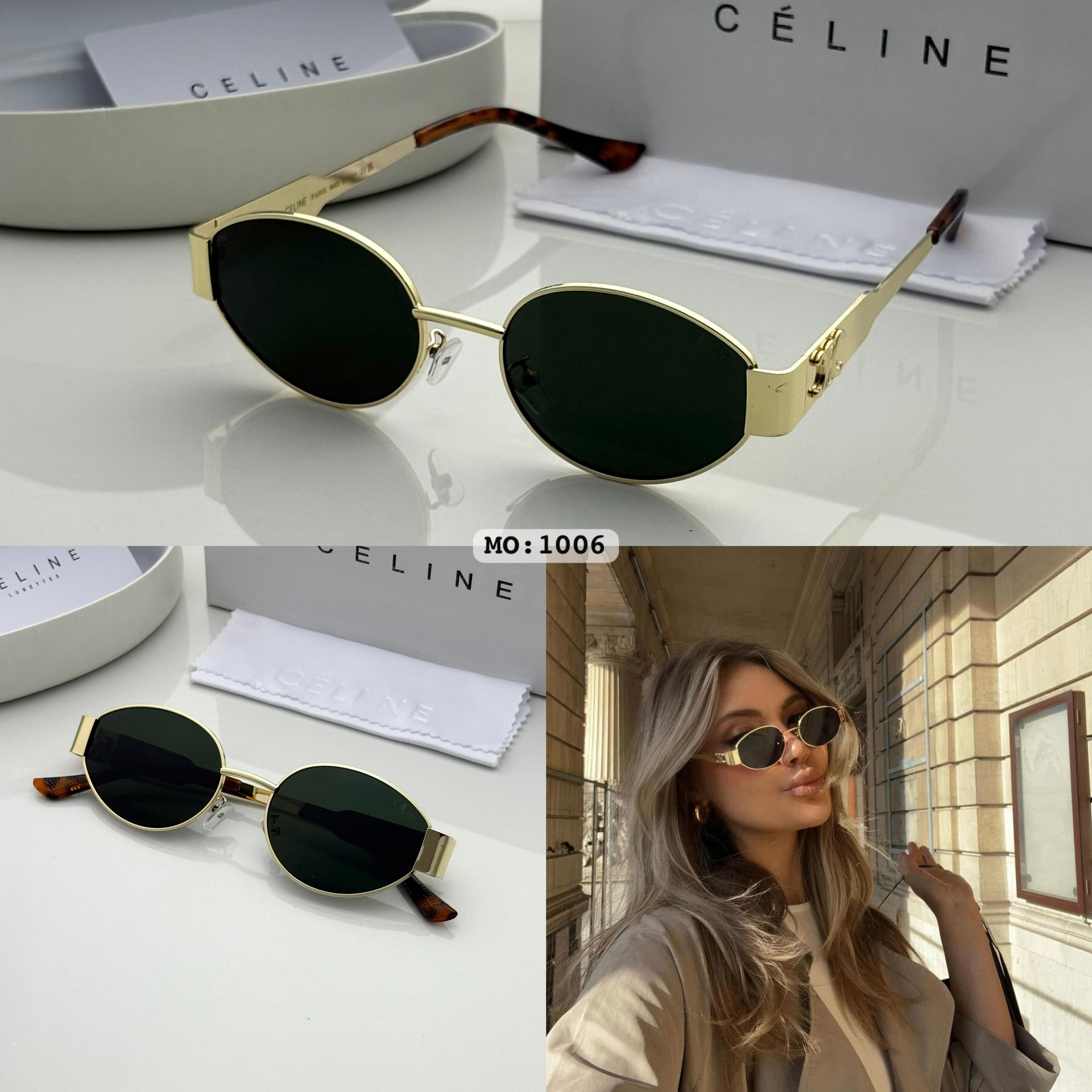 Celine 1006 Gold Black for Her