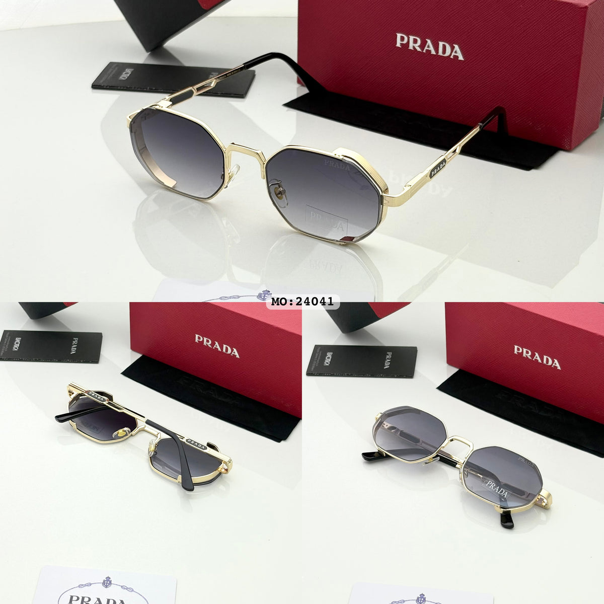 Prada 24041 Golden Black Shaded