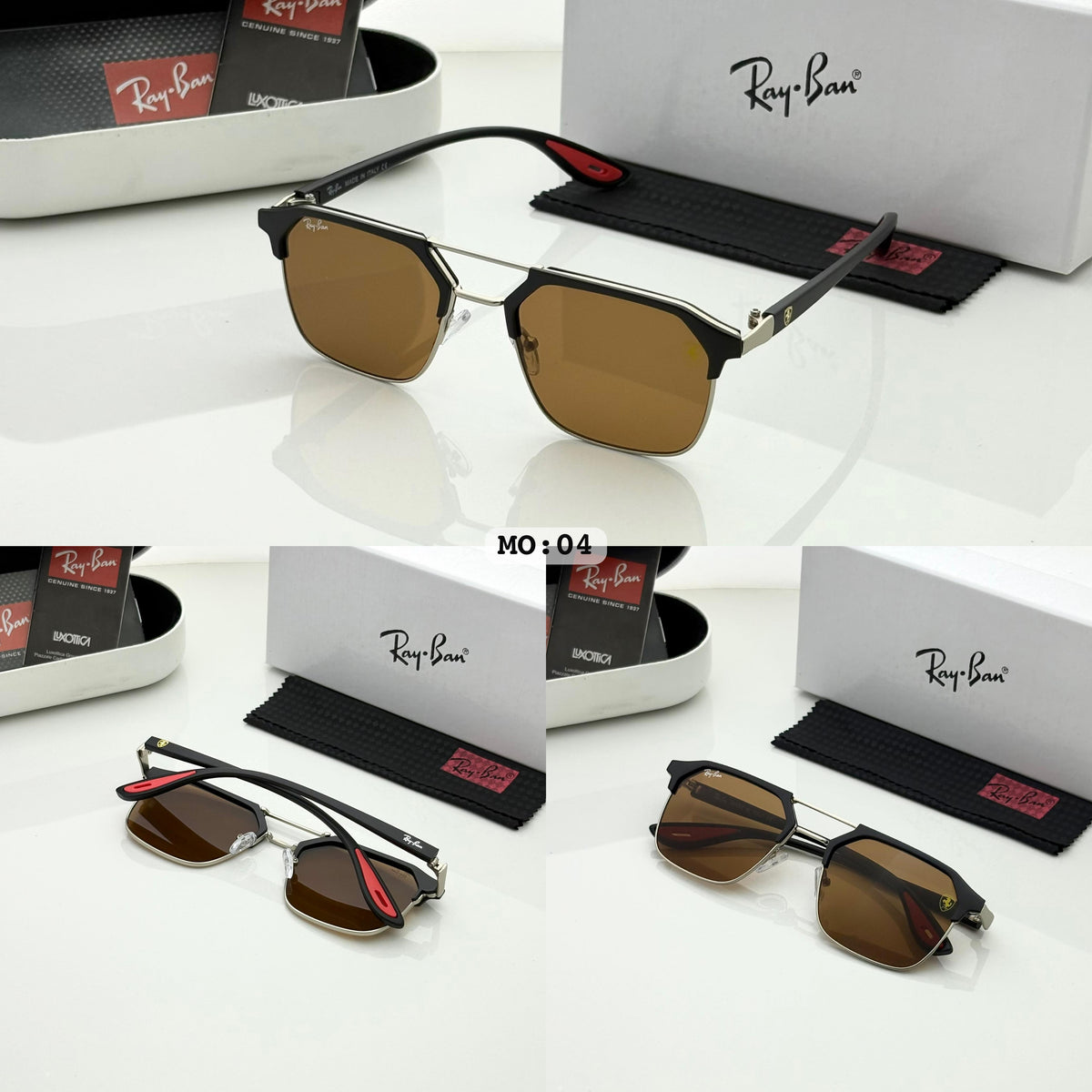 Ray Ban 04 Silver Brown