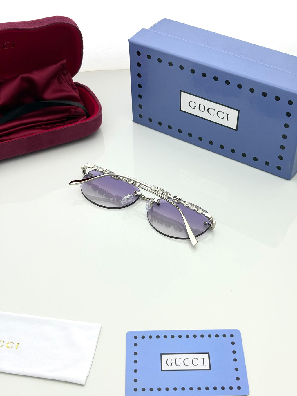 Gucci 155 Purple Shaded