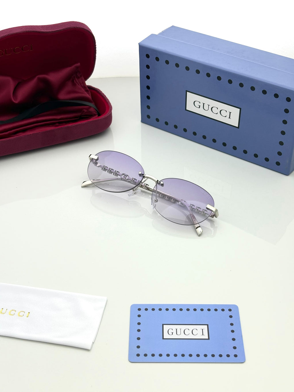 Gucci 155 Purple Shaded