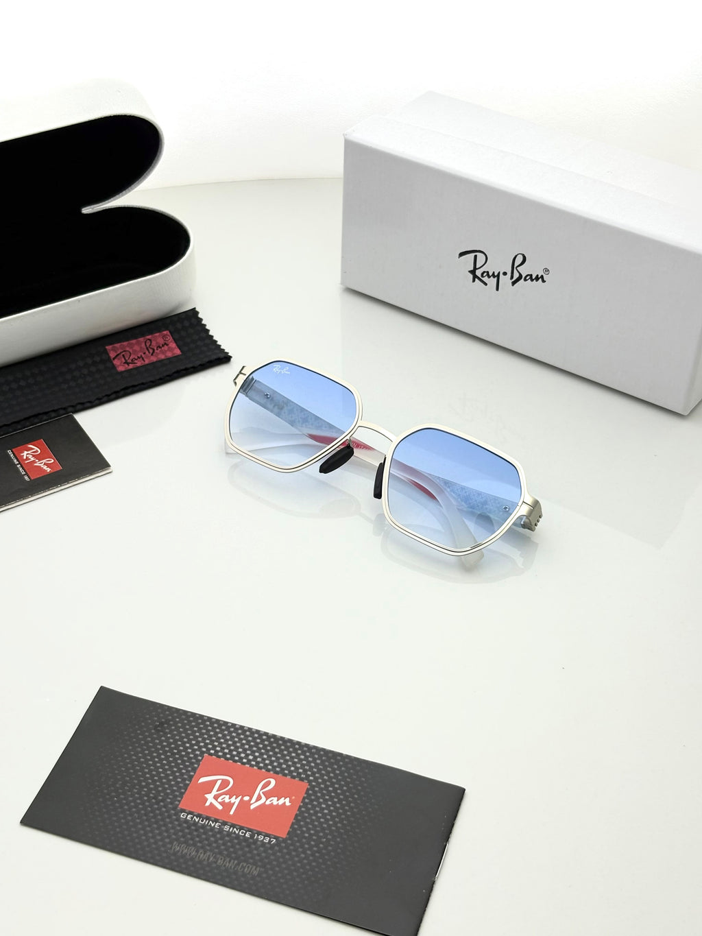 Ray Ban 2605 Silver Blue Shaded