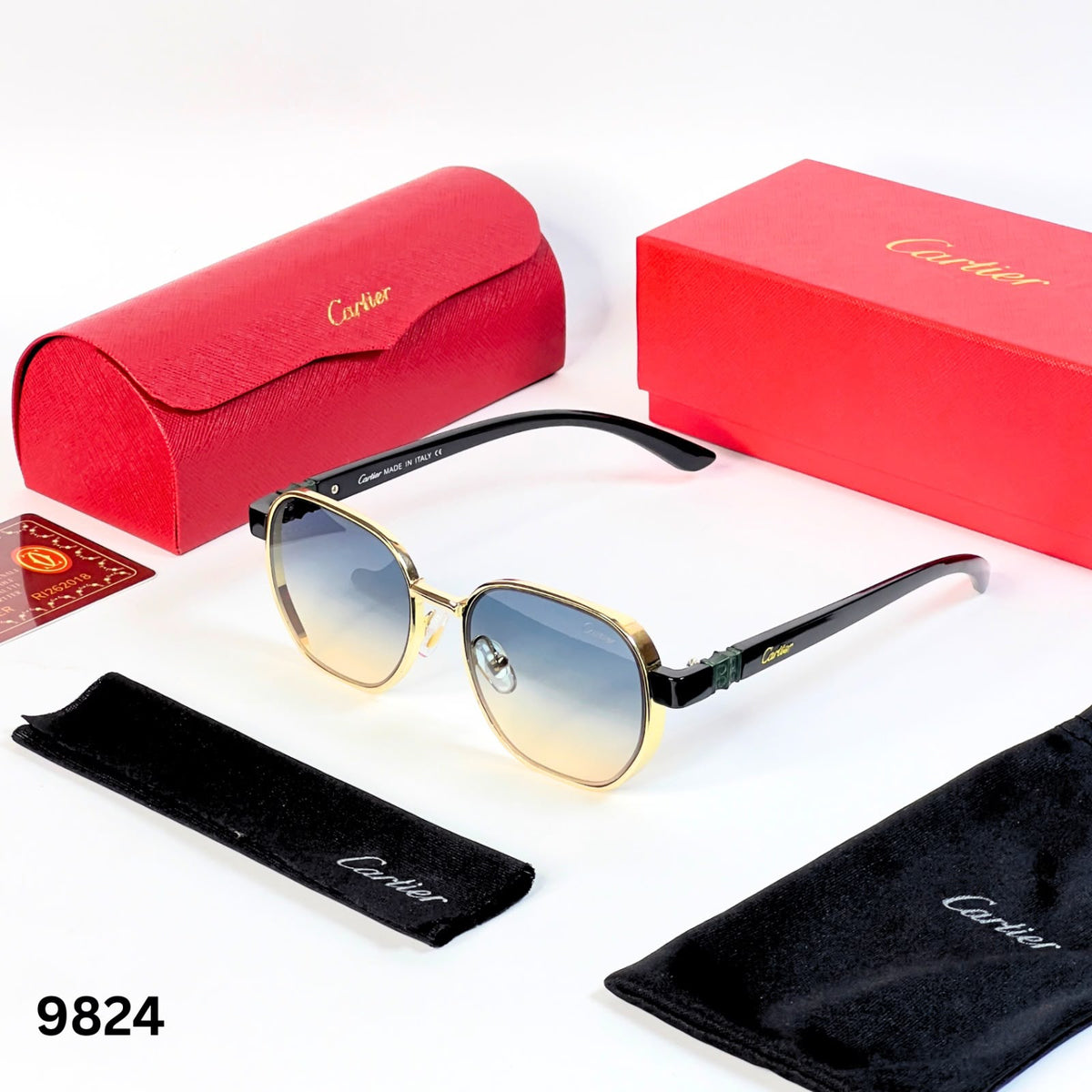 Cartier 9824 Gold sea Blue