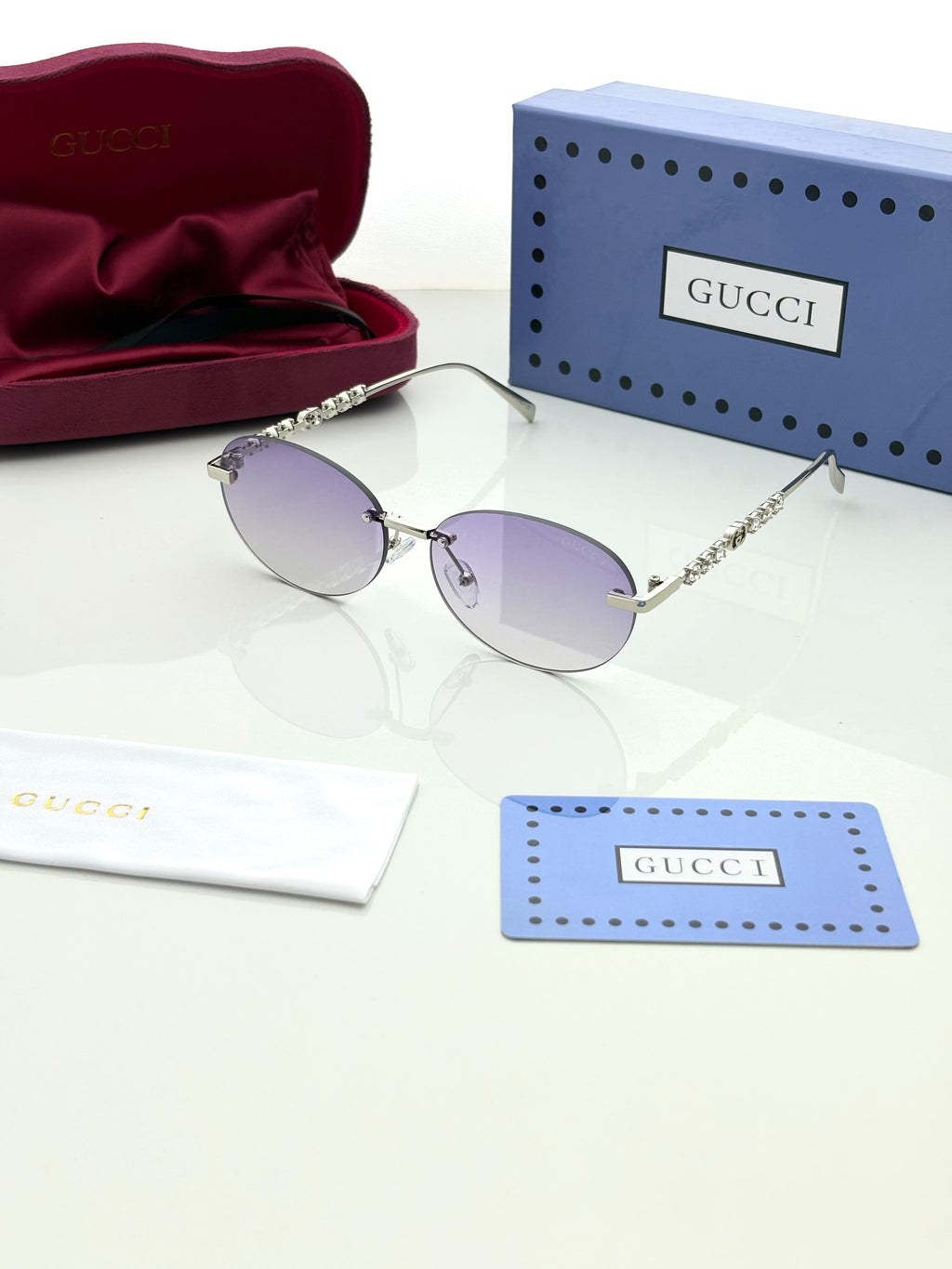 Gucci 155 Purple Shaded