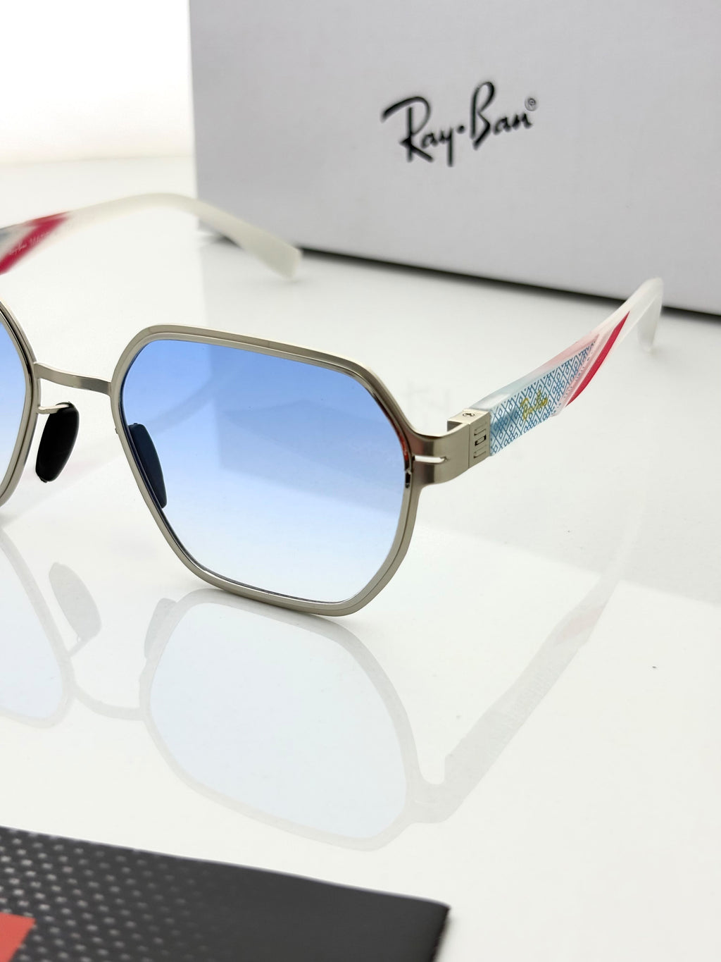 Ray Ban 2605 Silver Blue Shaded