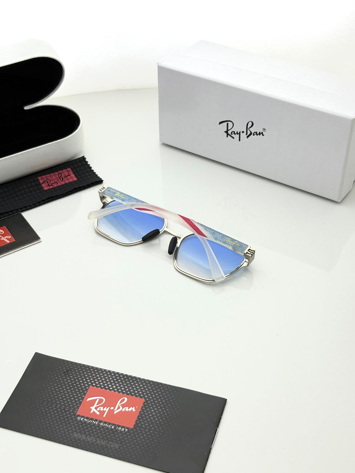 Ray Ban 2605 Silver Blue Shaded