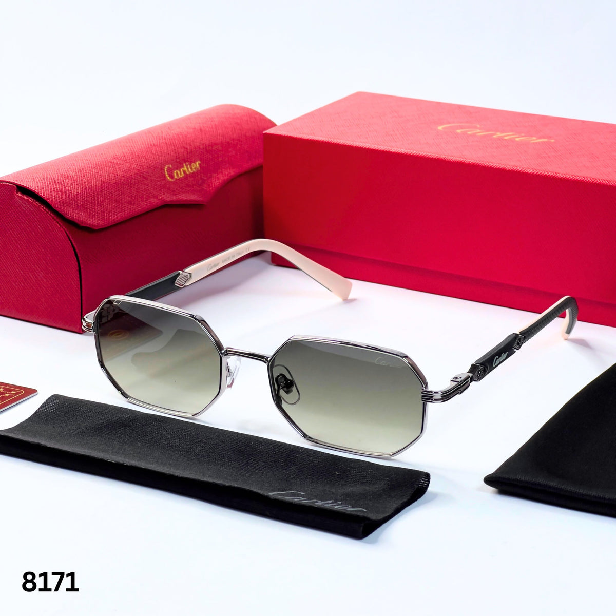 Cartier 8171 Silver Green Shaded